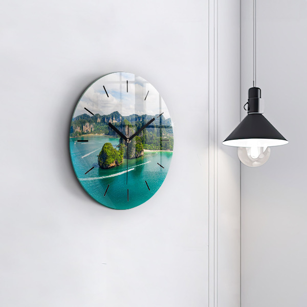 Round glass clock Island in Thailand