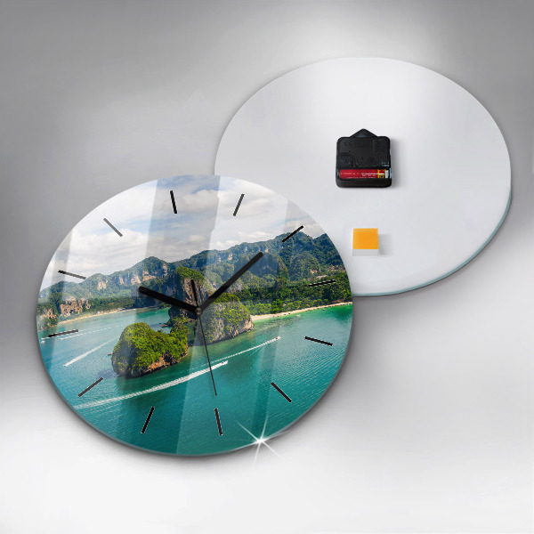 Round glass clock Island in Thailand