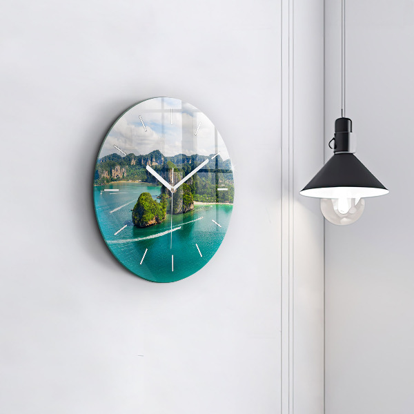 Round glass clock Island in Thailand