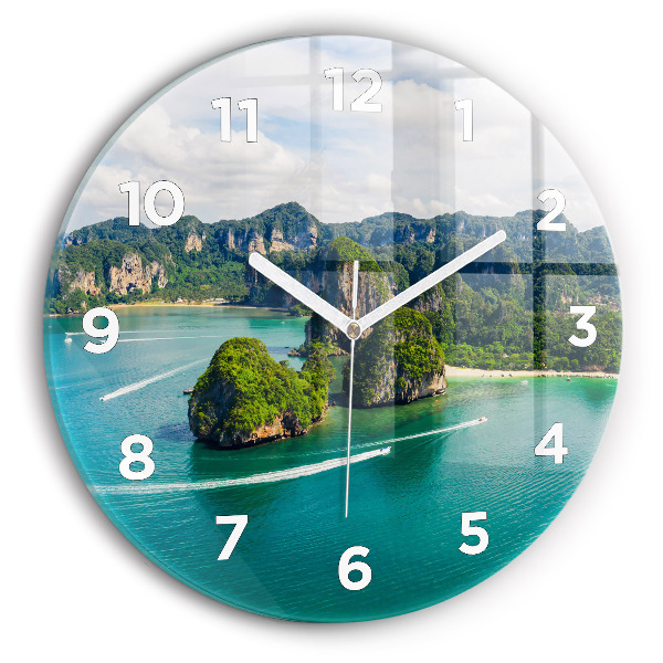 Round glass clock Island in Thailand