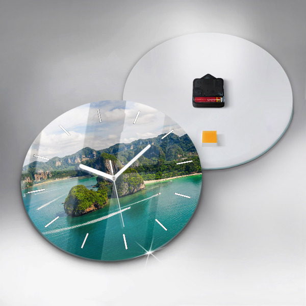 Round glass clock Island in Thailand