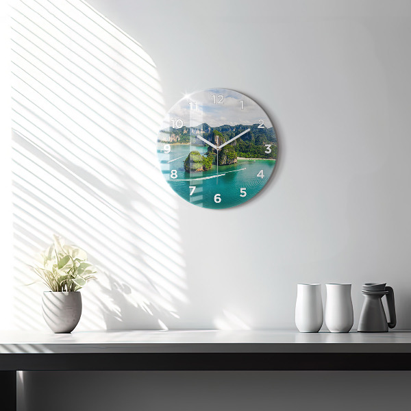 Round glass clock Island in Thailand