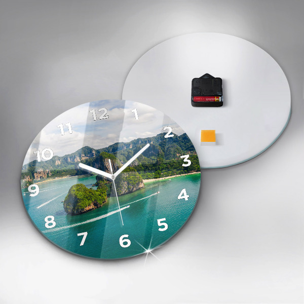 Round glass clock Island in Thailand