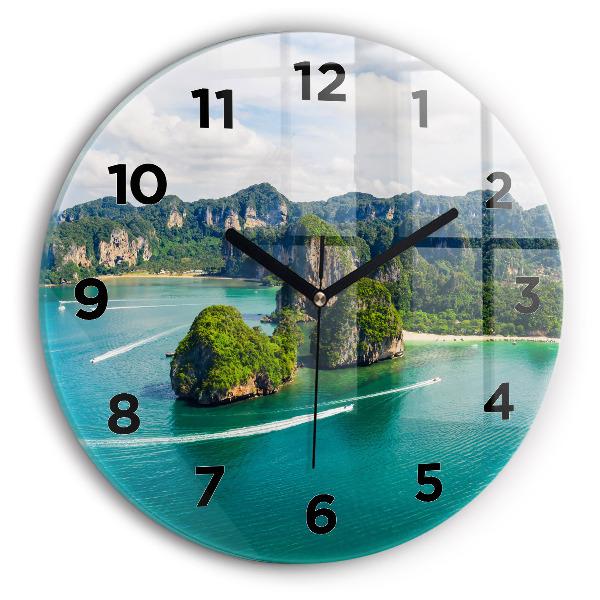 Round glass clock Island in Thailand