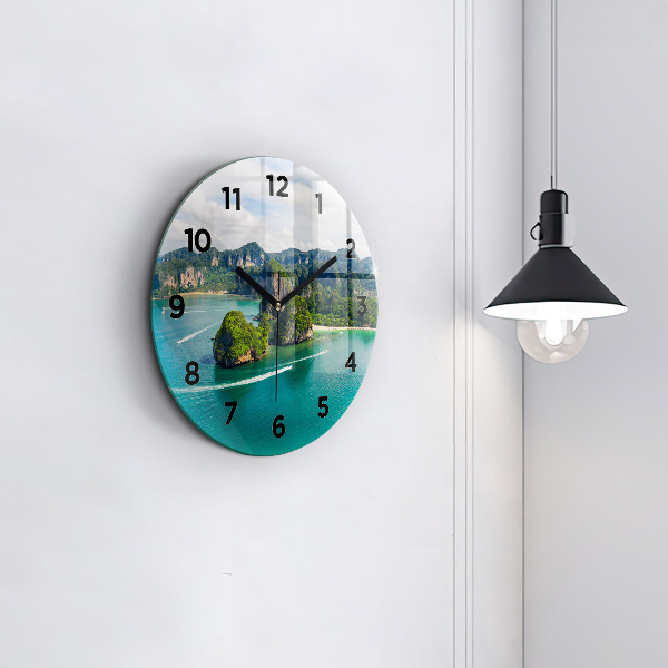 Round glass clock Island in Thailand