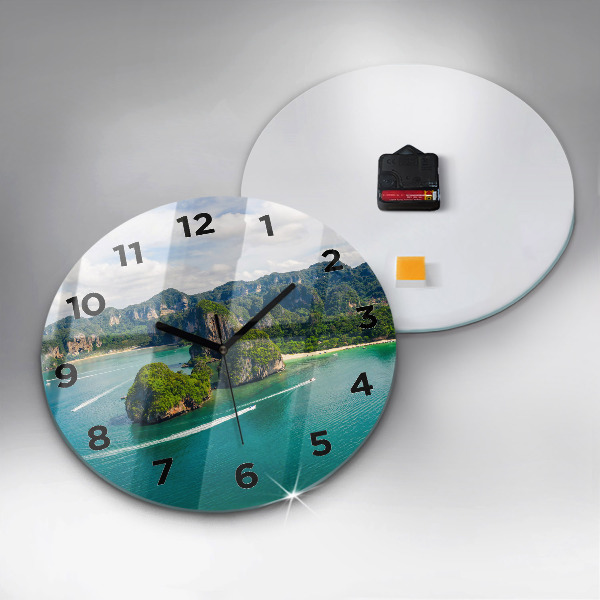 Round glass clock Island in Thailand