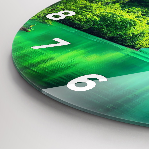 Round glass clock 'Thailand''s natural landscape'