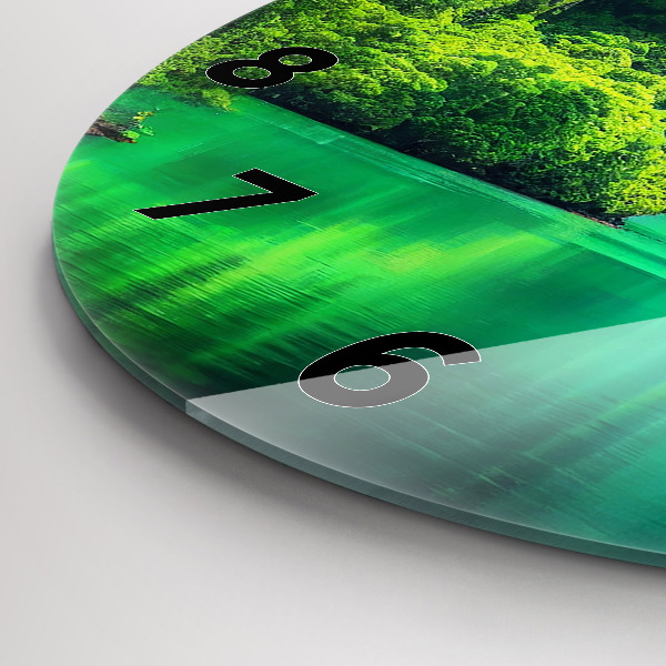 Round glass clock 'Thailand''s natural landscape'