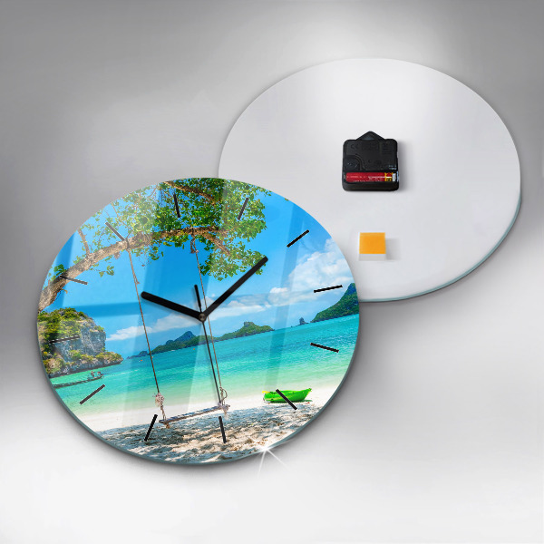 Round glass clock Sunny island Thailand