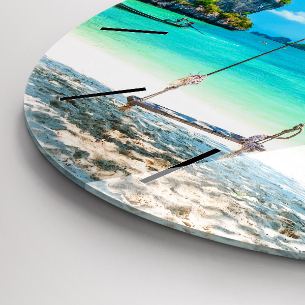 Round glass clock Sunny island Thailand