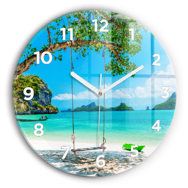 Round glass clock Sunny island Thailand