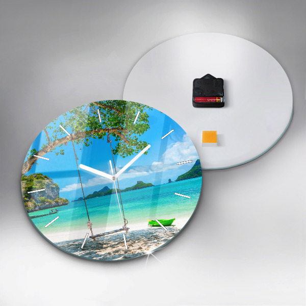Round glass clock Sunny island Thailand