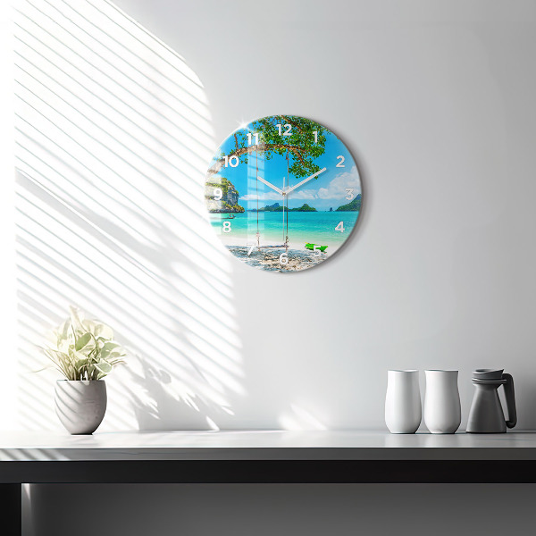 Round glass clock Sunny island Thailand