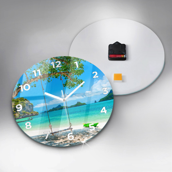 Round glass clock Sunny island Thailand