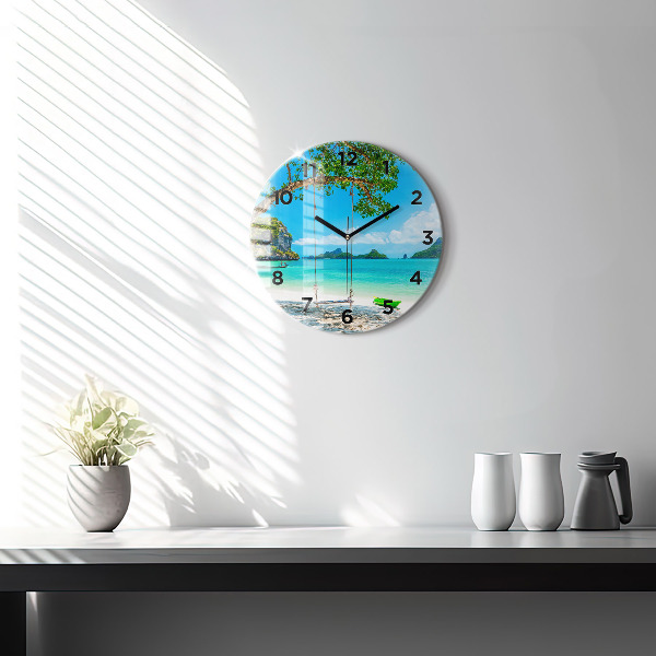 Round glass clock Sunny island Thailand