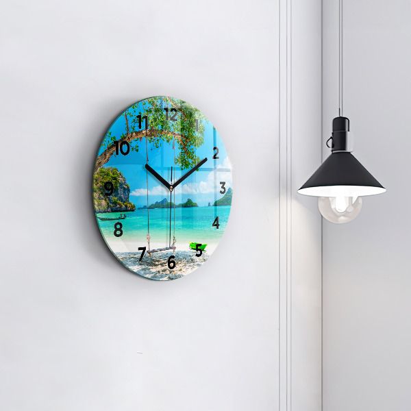 Round glass clock Sunny island Thailand