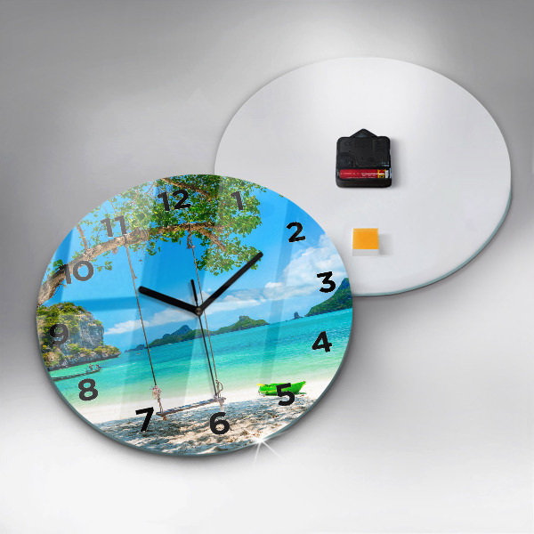 Round glass clock Sunny island Thailand
