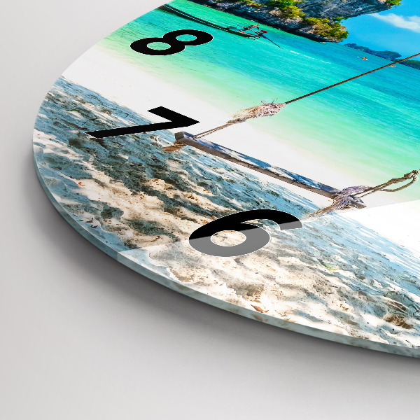 Round glass clock Sunny island Thailand