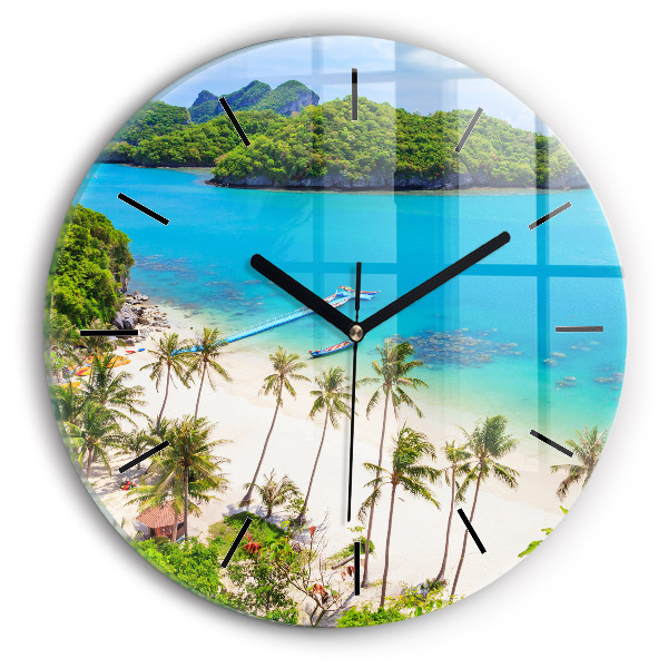Round glass clock National Park Thailand