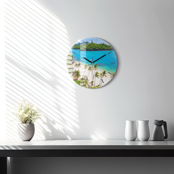 Round glass clock National Park Thailand