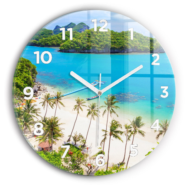 Round glass clock National Park Thailand