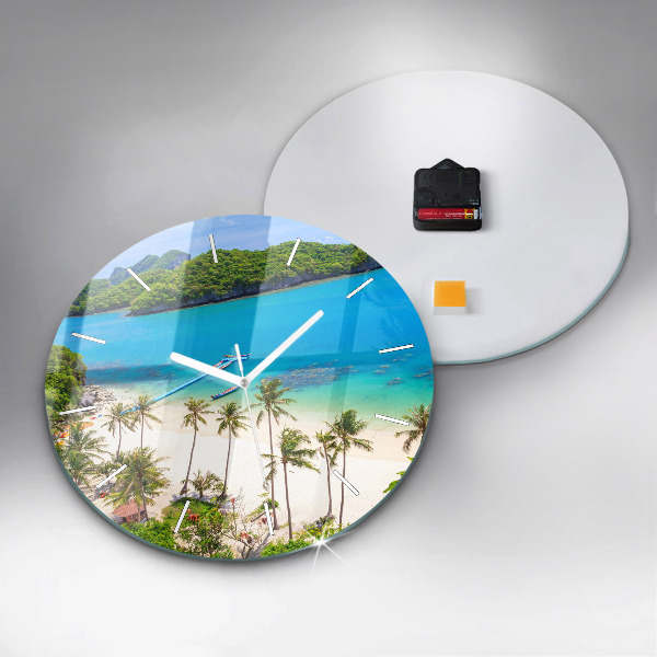 Round glass clock National Park Thailand