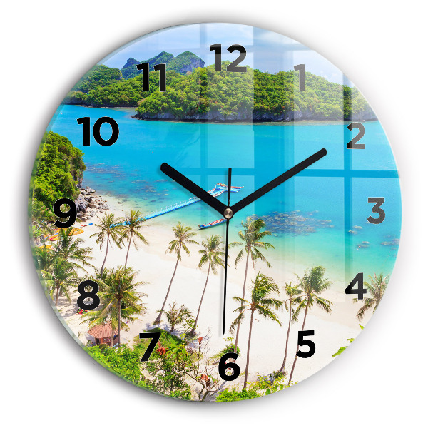 Round glass clock National Park Thailand