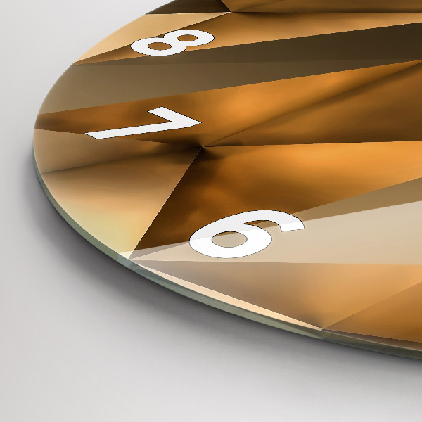 Round glass clock Geometric texture