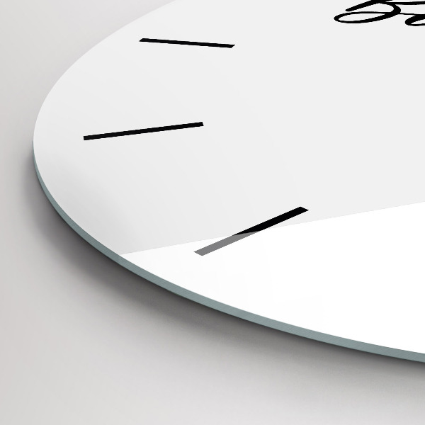 Round glass clock The inscription Bon voyage