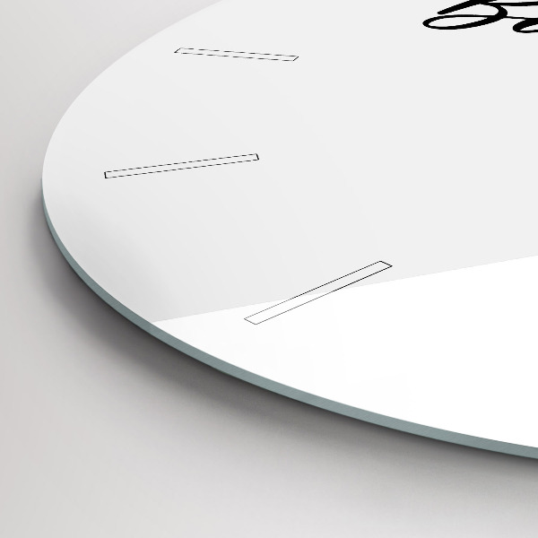 Round glass clock The inscription Bon voyage