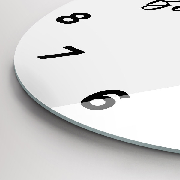 Round glass clock The inscription Bon voyage