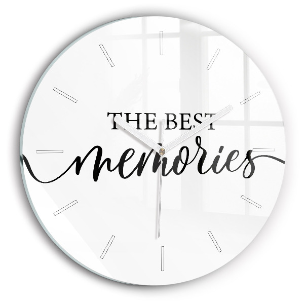 Round glass clock The inscription Memories