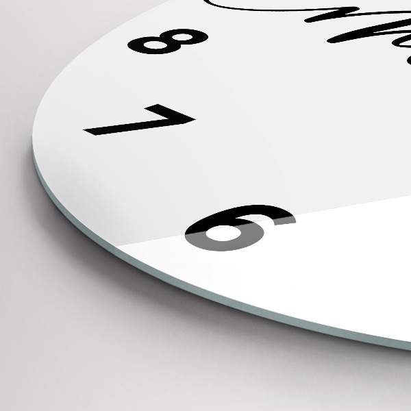 Round glass clock The inscription Memories