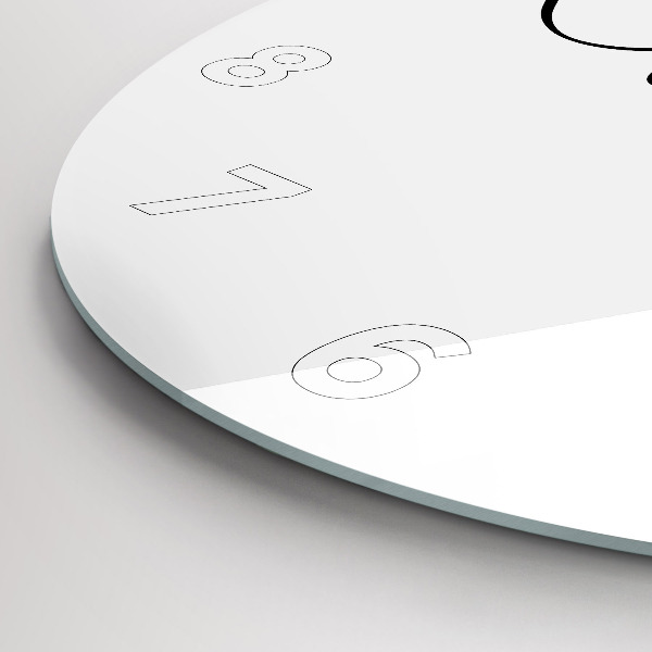 Round glass clock The inscription Travel