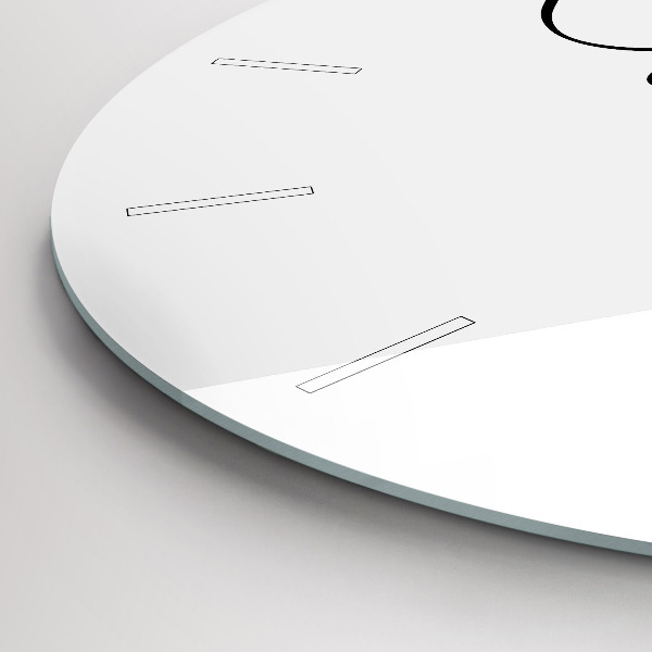 Round glass clock The inscription Travel