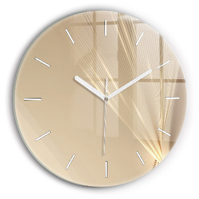 Round glass clock Abstract light