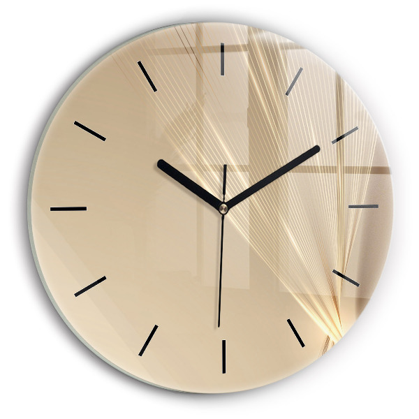 Round glass clock Abstract light
