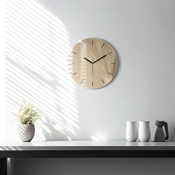 Round glass clock Abstract light