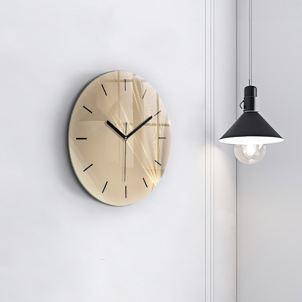 Round glass clock Abstract light