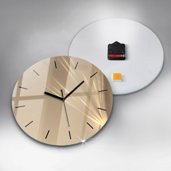 Round glass clock Abstract light