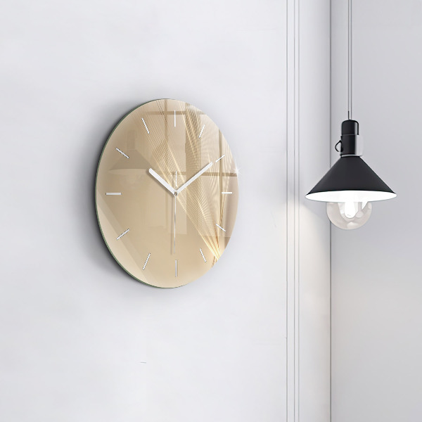 Round glass clock Abstract light