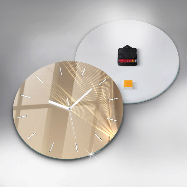 Round glass clock Abstract light