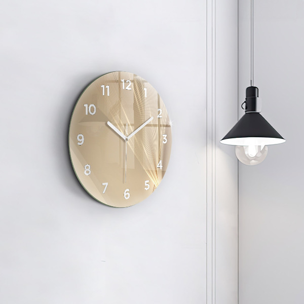 Round glass clock Abstract light