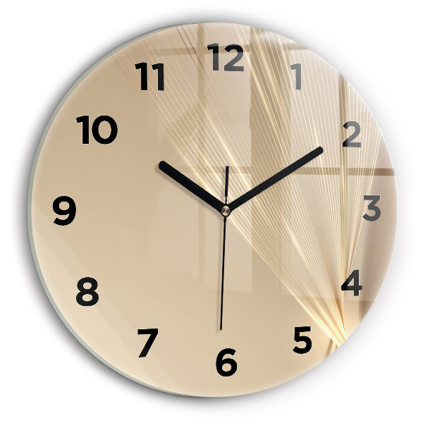 Round glass clock Abstract light