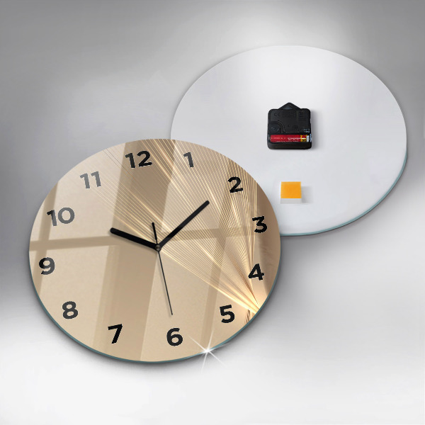 Round glass clock Abstract light