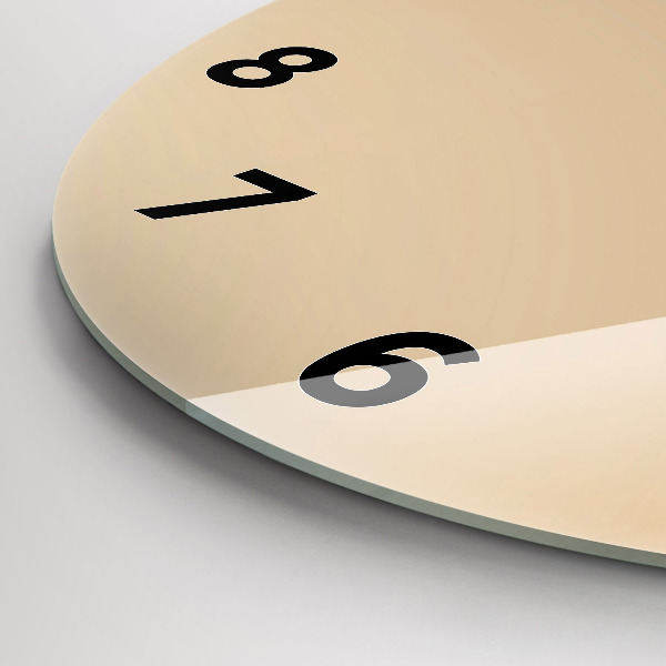 Round glass clock Abstract light