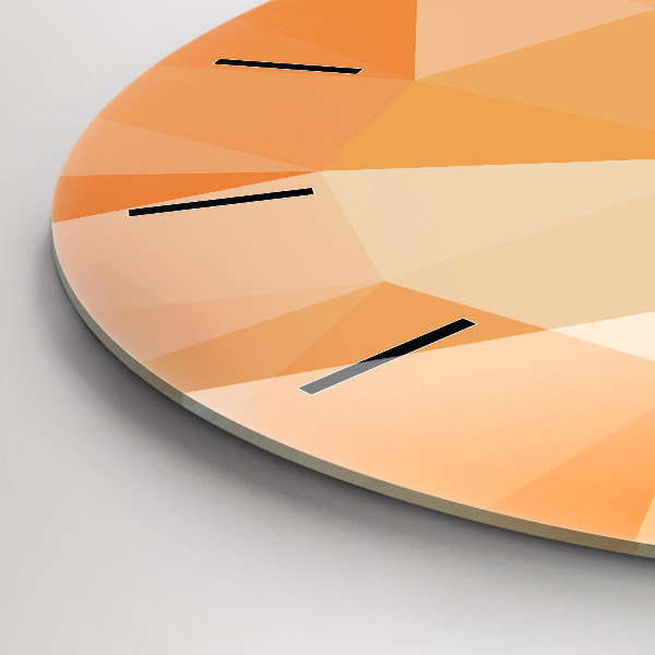 Round glass clock Abstraction triangles