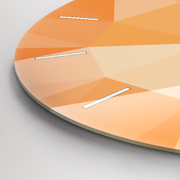Round glass clock Abstraction triangles