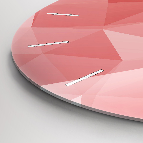 Round glass clock Triangles abstract
