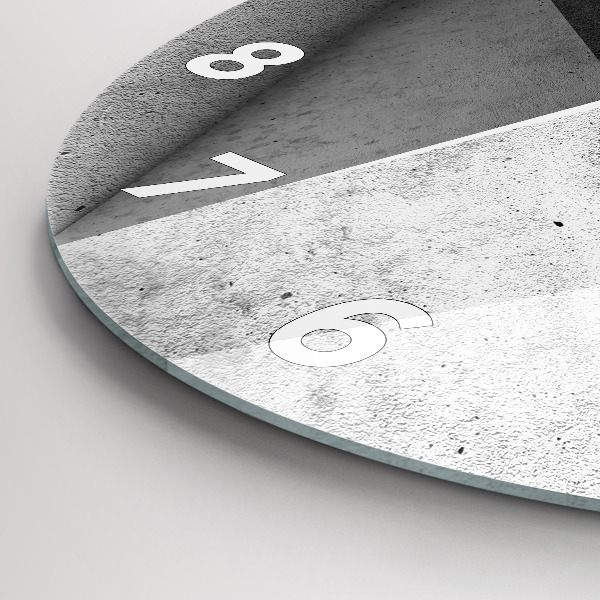 Round glass clock Abstraction triangles